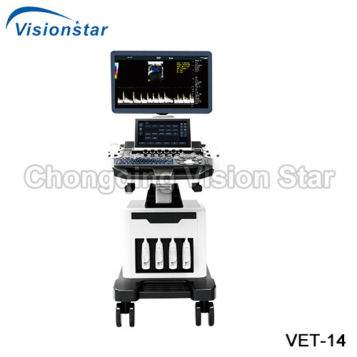 VET-14 4D Echo Color Doppler Trolley Type Vet Ultrasound VET-14 4D Echo Color Doppler Trolley Type Vet Ultrasound