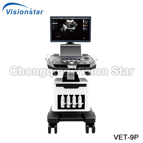 VET-9P 4D Color Doppler Trolley Vet Ultarsound Scanner