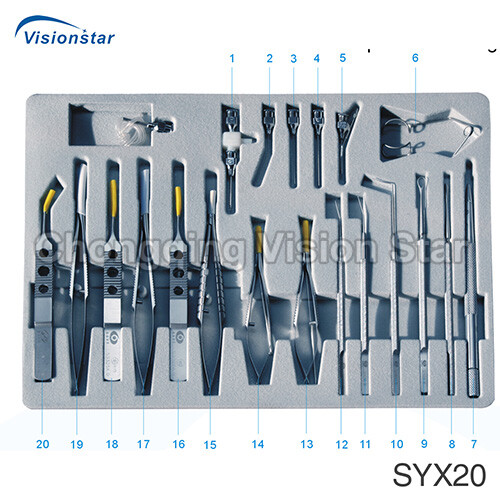SYX20 Micro Instrument Set For Cataract Intraocular Lens Implantation Surgical