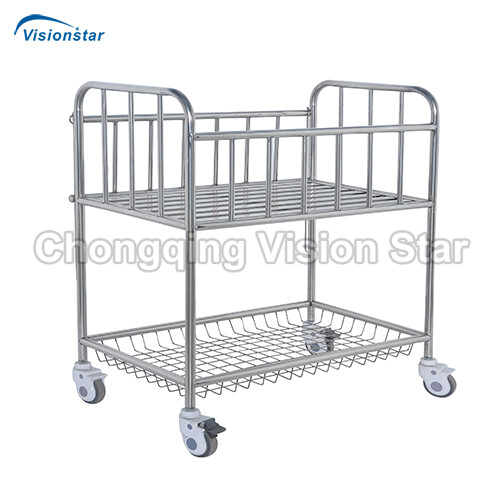 B9 Baby Trolley with Stainless Steel Bedside